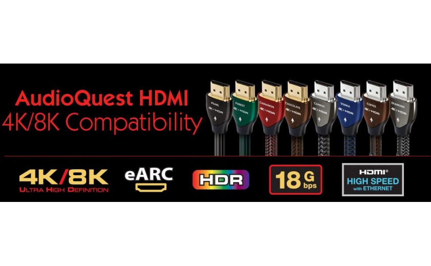 Новая линейка HDMI-кабелей AudioQuest  с пропускной способностью 48 Гбит/с, версия 2.1, 8k-10k